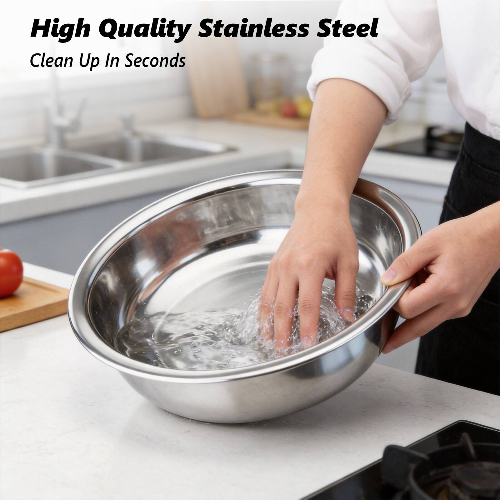 High Quality Stainless Steel  
Clean Up In Seconds