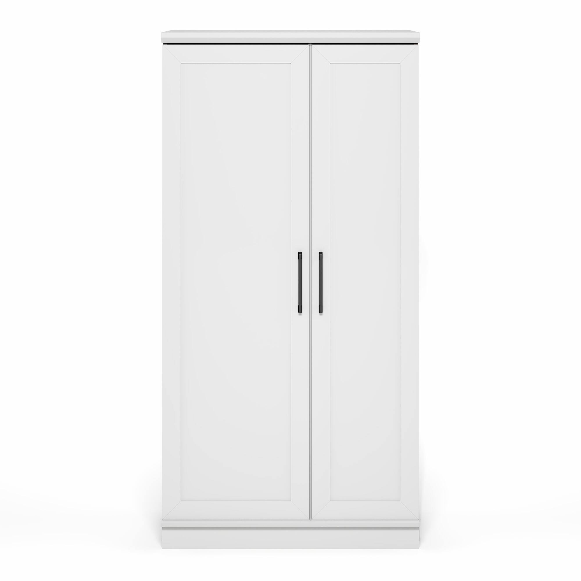 Alt View 7. Furinno - Robin Multipurpose Storage Cabinet, Pantry Cabinet, Kitchen Cabinet with 2 Doors, 71 H - White.