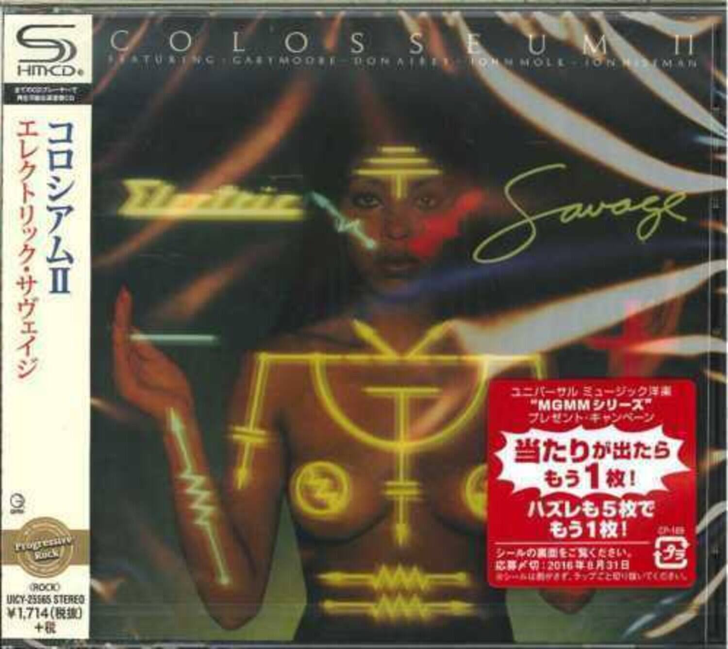 COLOSSEUM II  
Featuring:  
- GASTMOORE  
- DON AIRT  
- TOM MOLE  
- ION HISSMAN  

Savage  

MGMM  
Progressive Rock  

CROCK UICY-25565  
STEREO  
¥1,714  

"MGMM"  
3 1! 1! G 5 1! CB  

Ruck  
2016831