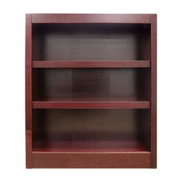 Concepts in Wood - Single Wide Bookcase 3 Shelves Cherry Finish - Red