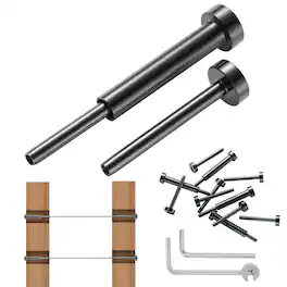 VEVOR - 30 Pack Invisible Cable Railing kit, T316 Stainless Steel 1/8" Invisible Receiver and Swage Stud End for Cable Railing - Black