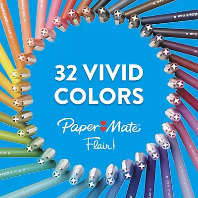 Paper Mate Flair Felt Pen, Medium Point, 0.7mm, Assorted Ink, 4 Pack (84044 Paper Mate Flair Felt Pen, Medium Point, 0.7mm, Assorted Ink, 4 Pack (84044