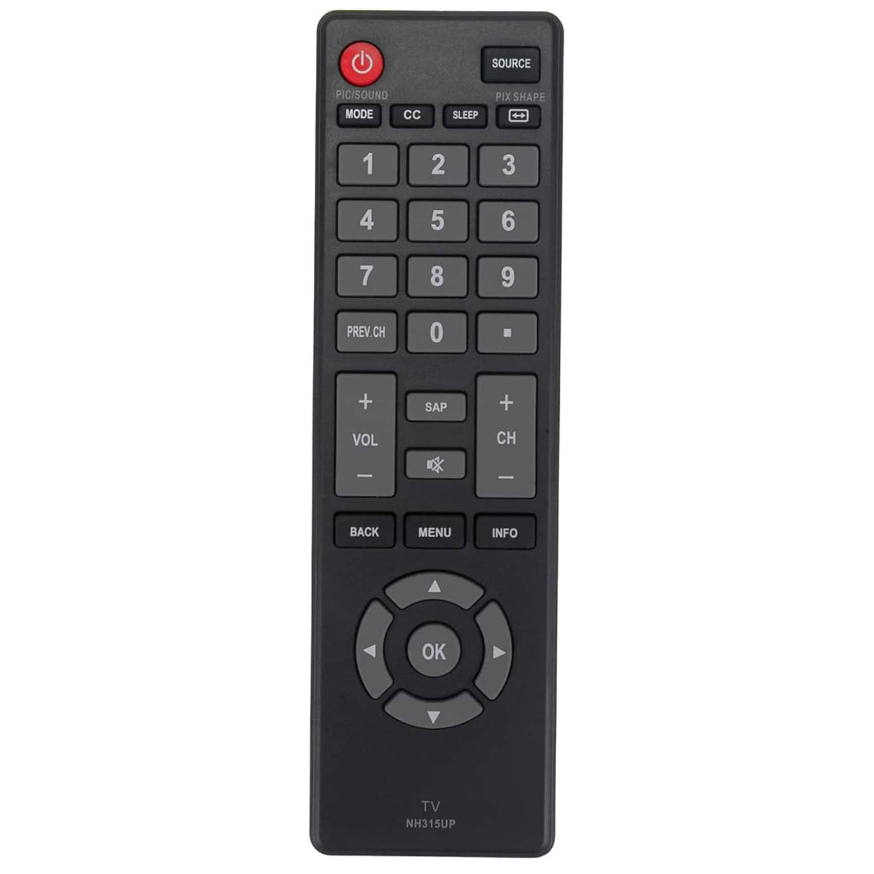 VINABTY - New NH315UP Replaced Remote Fits for Sanyo LED LCD TV FW50D48F FW32D06F FW40D36F FW43D25F FW50D36F FW55D25F FW32D06FB - Black price history on PriceWatchPro