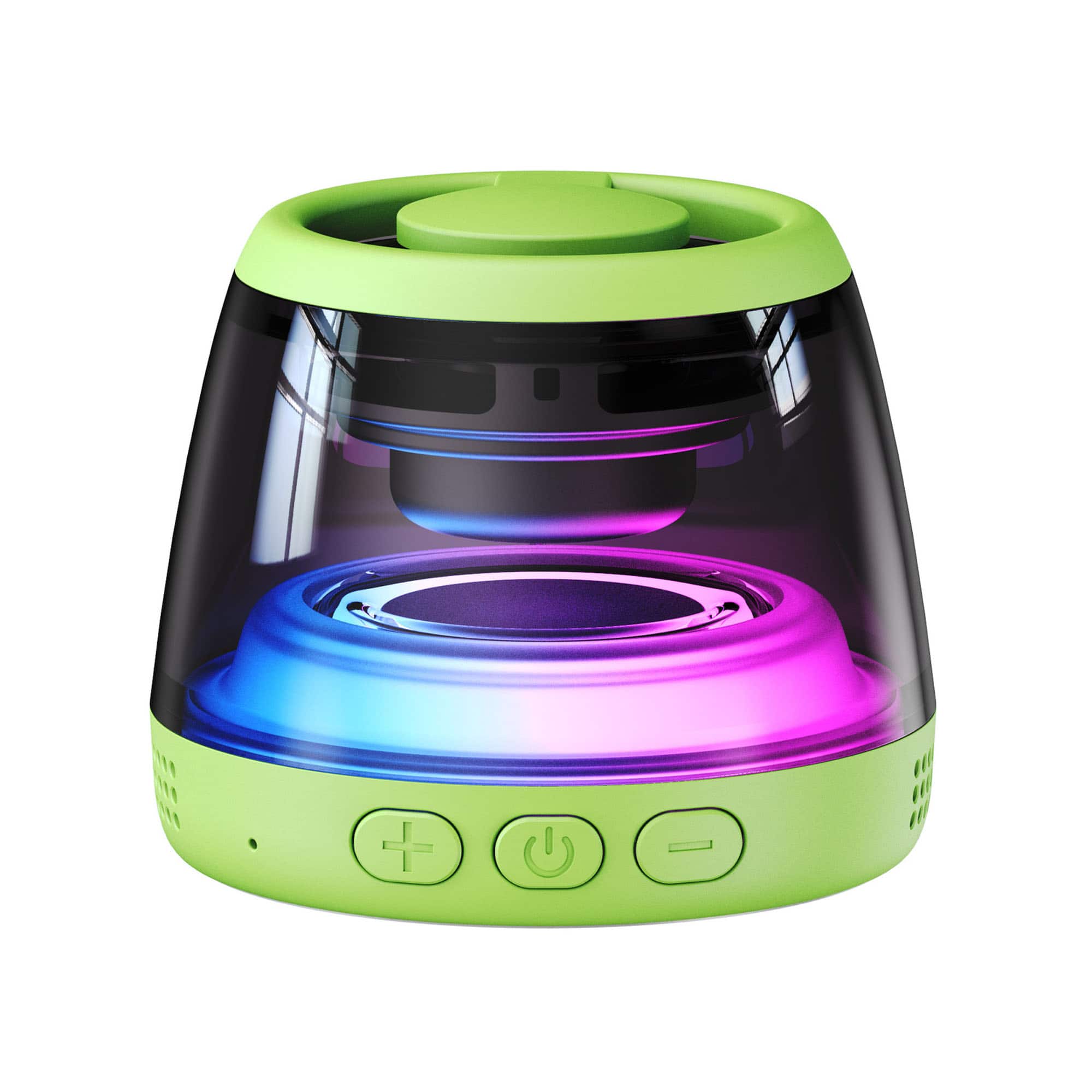 YONWAY - Magnetic Bluetooth Speaker, RGB Mini Portable Cell Phone Stand with Lanyard and RGB Night Light for Home, Outdoors, Pool