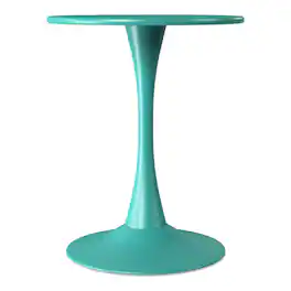 WestinTrends - Playa 23.5" Round Outdoor Indoor Metal Cocktail Dining Table - Turquoise