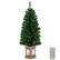 Alt View 18. Costway - 1 PC 4 FT Pre-Lit Potted Christmas Tree Artificial Entrance Decor with 3 Lighting Modes - Green/ Gold.