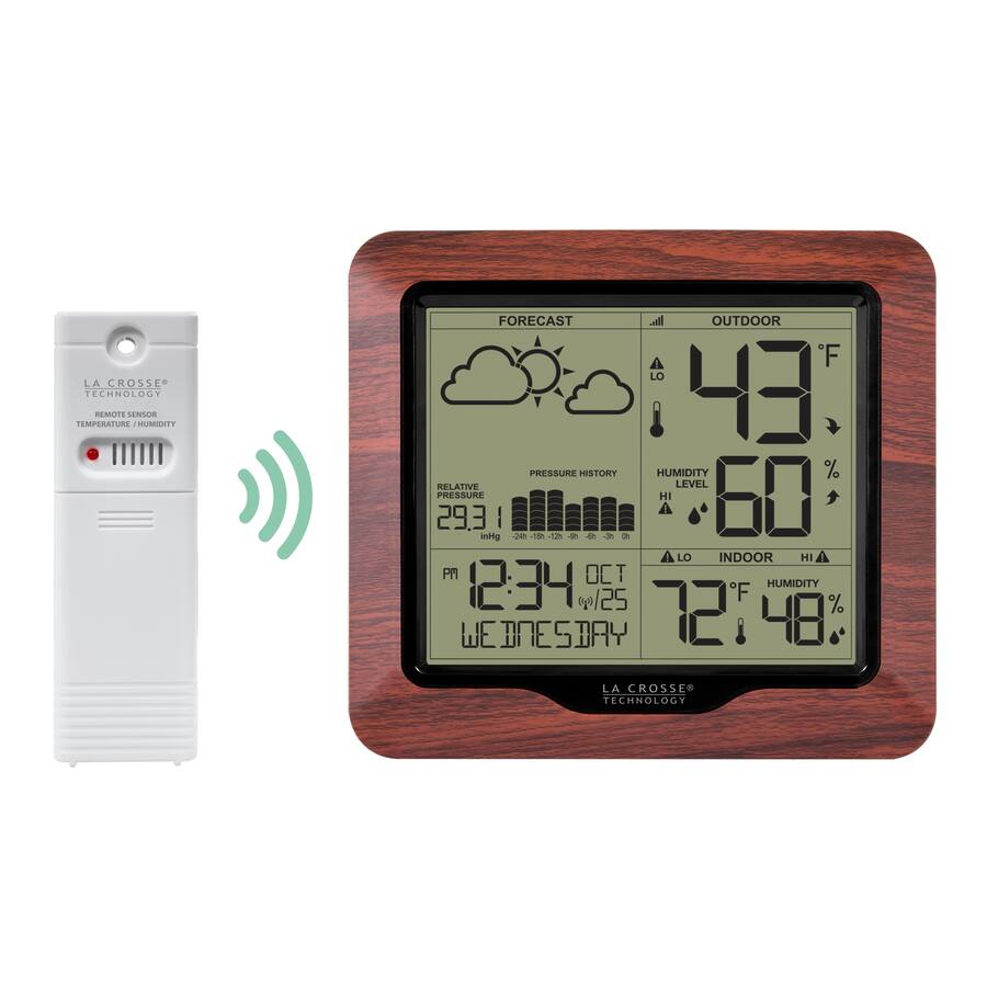 La Crosse Technology Backlight Wireless Forecast Station with Pressure ...