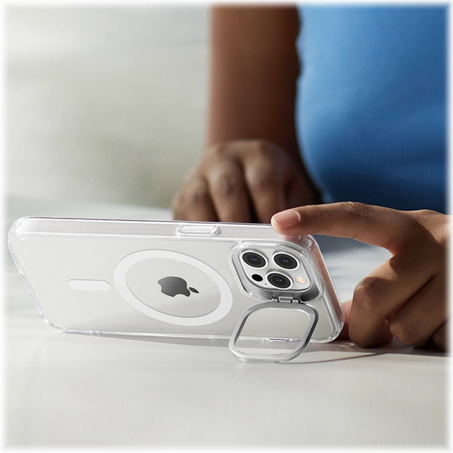 Alt View 11. SaharaCase - Hybrid-Flex Kickstand Case for Apple iPhone 14 Pro - Clear.