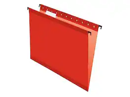 Pendaflex - SureHook Reinforced Hanging File Folders, 5-Tab, Letter Size, 20/Box (PFX 6152 1/5 - Red