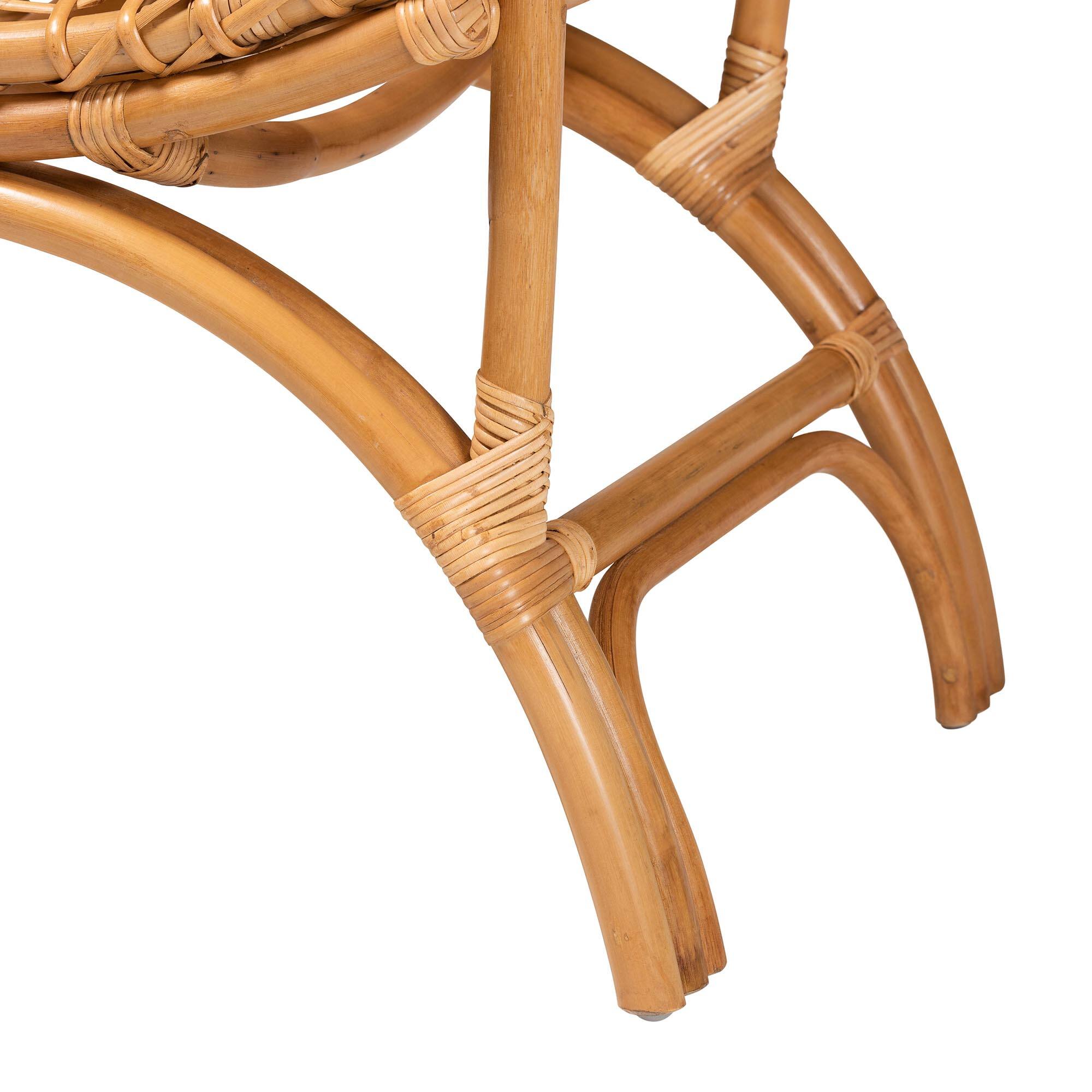Alt View 2. bali & pari - Mamba Bohemian Natural Rattan Arm Chair - Light Honey.