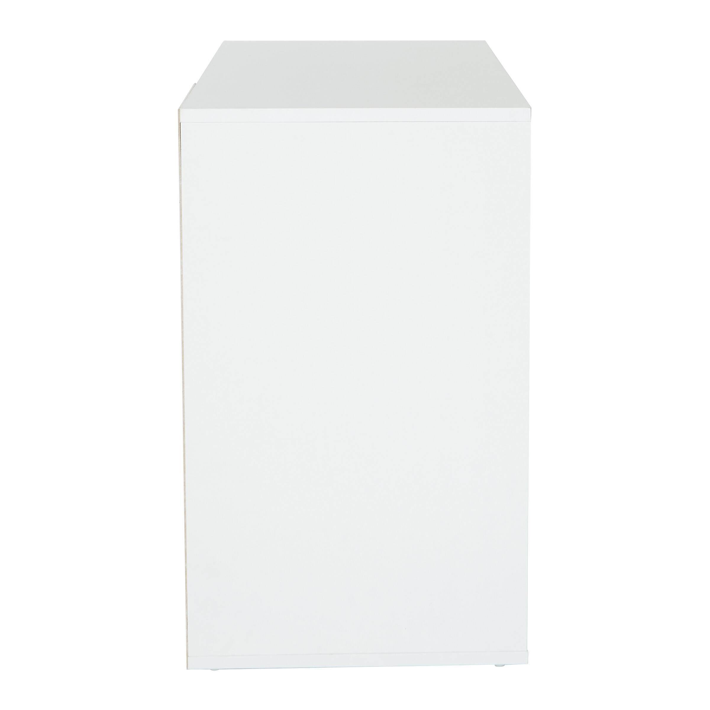 Left. OSP Home Furnishings - Ravel Rectangular Contemporary Engineered Wood 1-Drawer Desk - White.