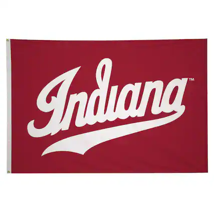Front. Victory Corps - Indiana Hoosiers 5' x 8' Wordmark Flag - Multicolor.