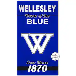 Jardine - Wellesley 11'' x 20'' Indoor/Outdoor Home Of The Sign - Blue
