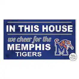 Jardine - Memphis Tigers 11'' x 20'' Indoor/Outdoor In This House Sign - Royal