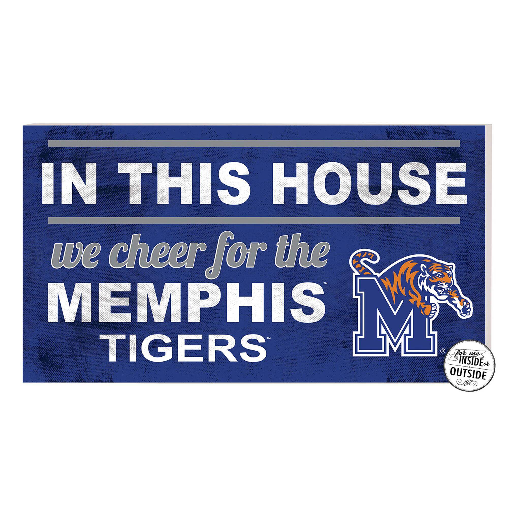 Royal Memphis Tigers 11'' x 20'' Indoor/Outdoor In This House Sign