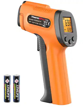 Therm 6Pro INFRARED THERMOMETER (58F*-1022F")/(50C~550C)
CE
698 MN
698 CF
MODE
CAUTION
LUNSE IANLICC
X ALTO
NE IANLICC