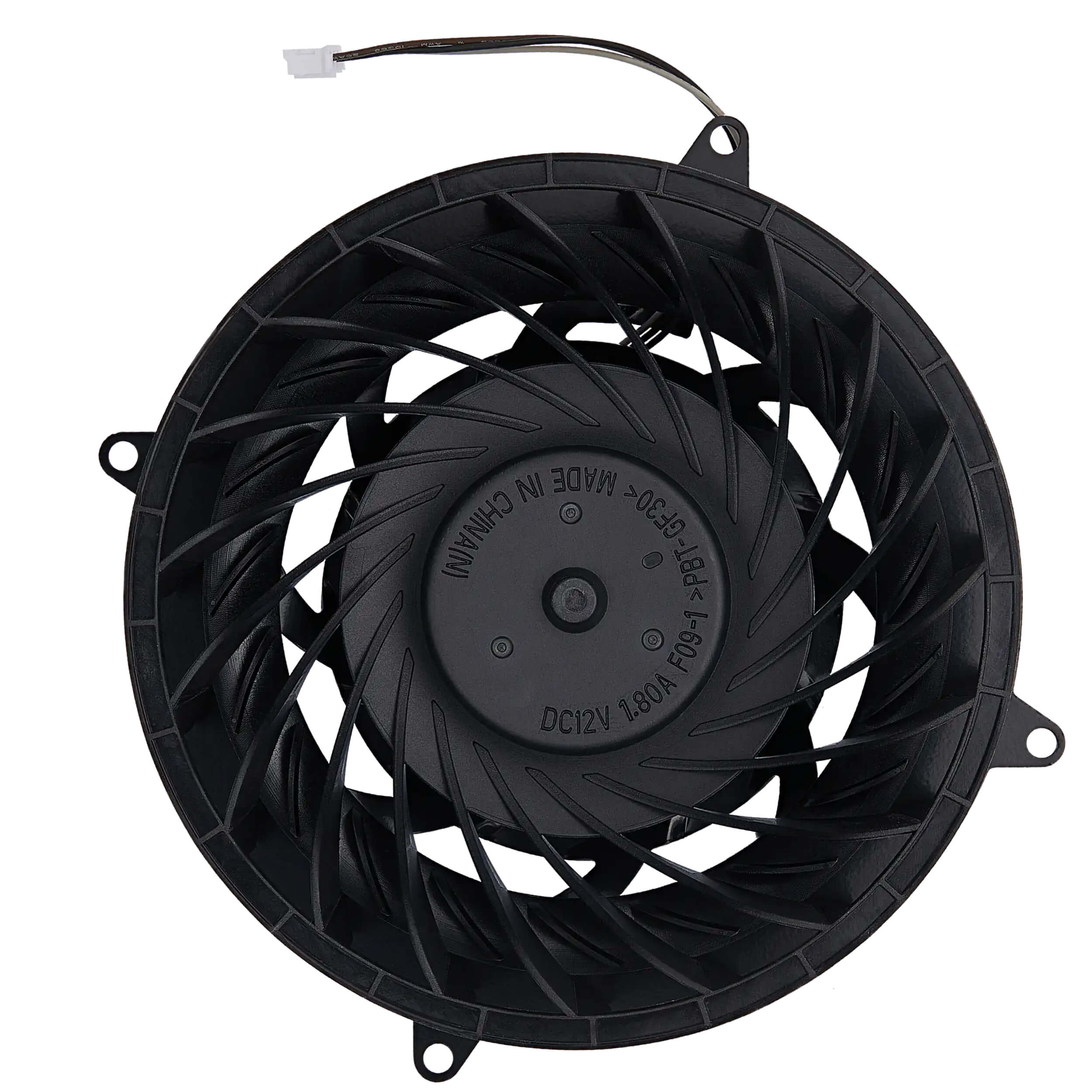 Sure, here is the corrected and grouped text from the image:

- Made in China
- PBT-GF30
- PBT-F09-1
- DC12V 1.80A
- 120x120x30mm
- F09-1