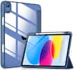 Front. DTTO - Case for iPad (A16) 11-inch 2025 and iPad 10th Generation 10.9 Inch 2022, Clear Back and TPU Shockproof Frame Cover - Royal Blue.
