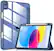 Front. DTTO - Case for iPad (A16) 11-inch 2025 and iPad 10th Generation 10.9 Inch 2022, Clear Back and TPU Shockproof Frame Cover - Royal Blue.