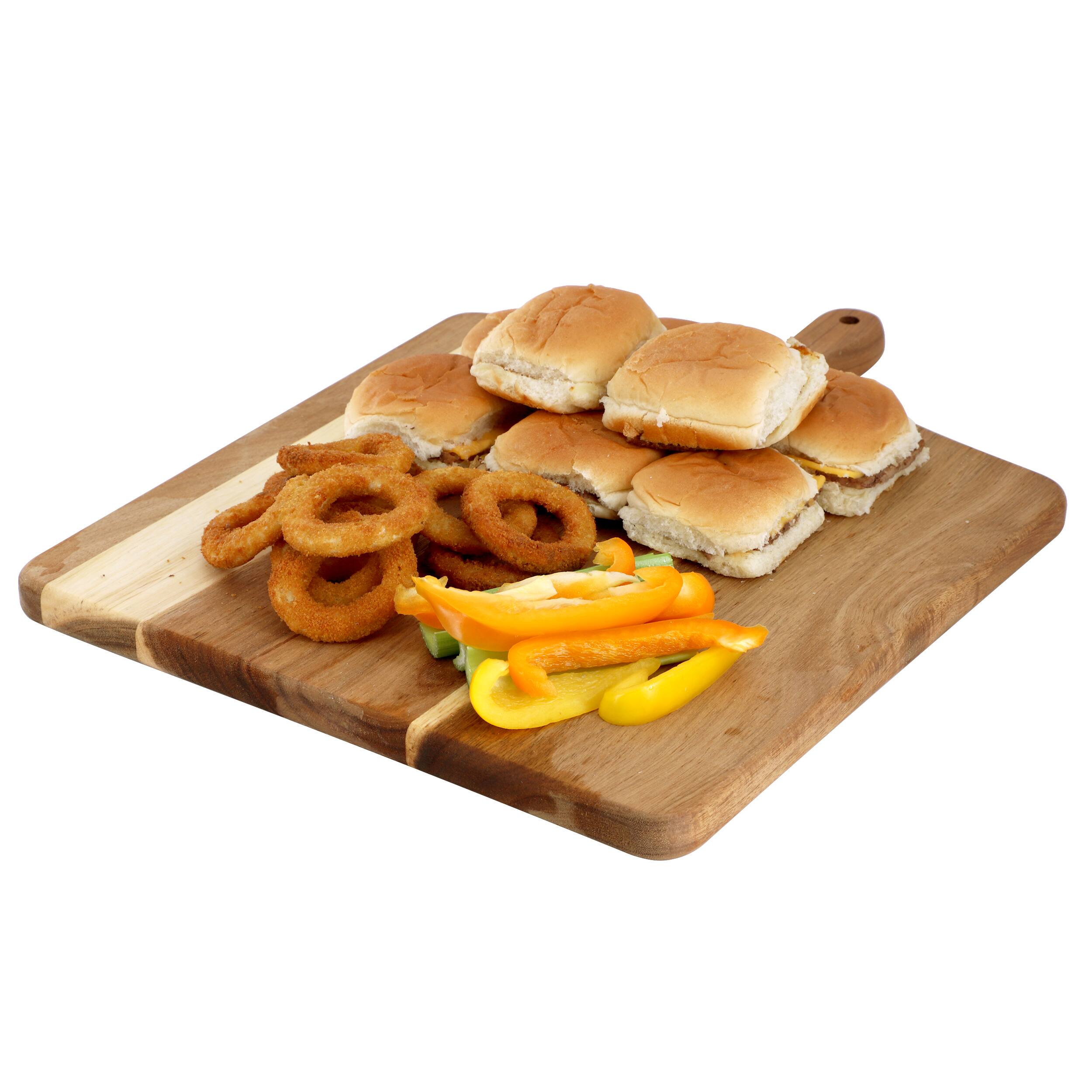 MegaChef - 13 Inch Acacia Wood Square Serving Board - Brown