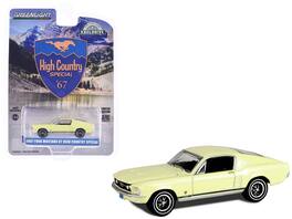 Greenlight - 1967 Ford Mustang GT Fastback "High Country Special" Aspen Gold "Hobby Exclusive" Series 1/64 Diecast - White