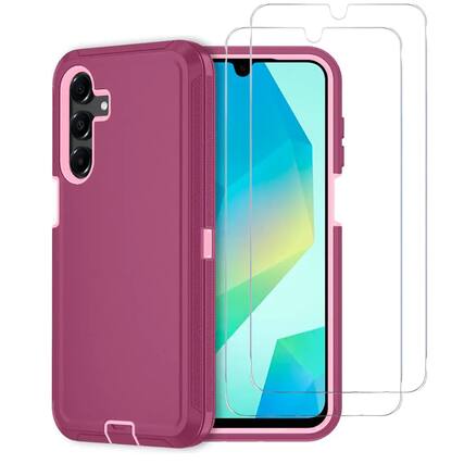 Front. Entronix - Entronix Bundle for Galaxy A16 - Heavy Duty Case & 2 Screen Protectors - Purple.