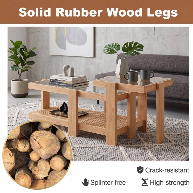 Solid Rubber Wood Legs

- Crack-resistant
- Splinter-free
- High-strength