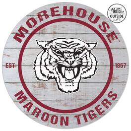 Jardine - Morehouse Tigers 20'' x 20'' Indoor/Outdoor Weathered Circle Sign - Maroon
