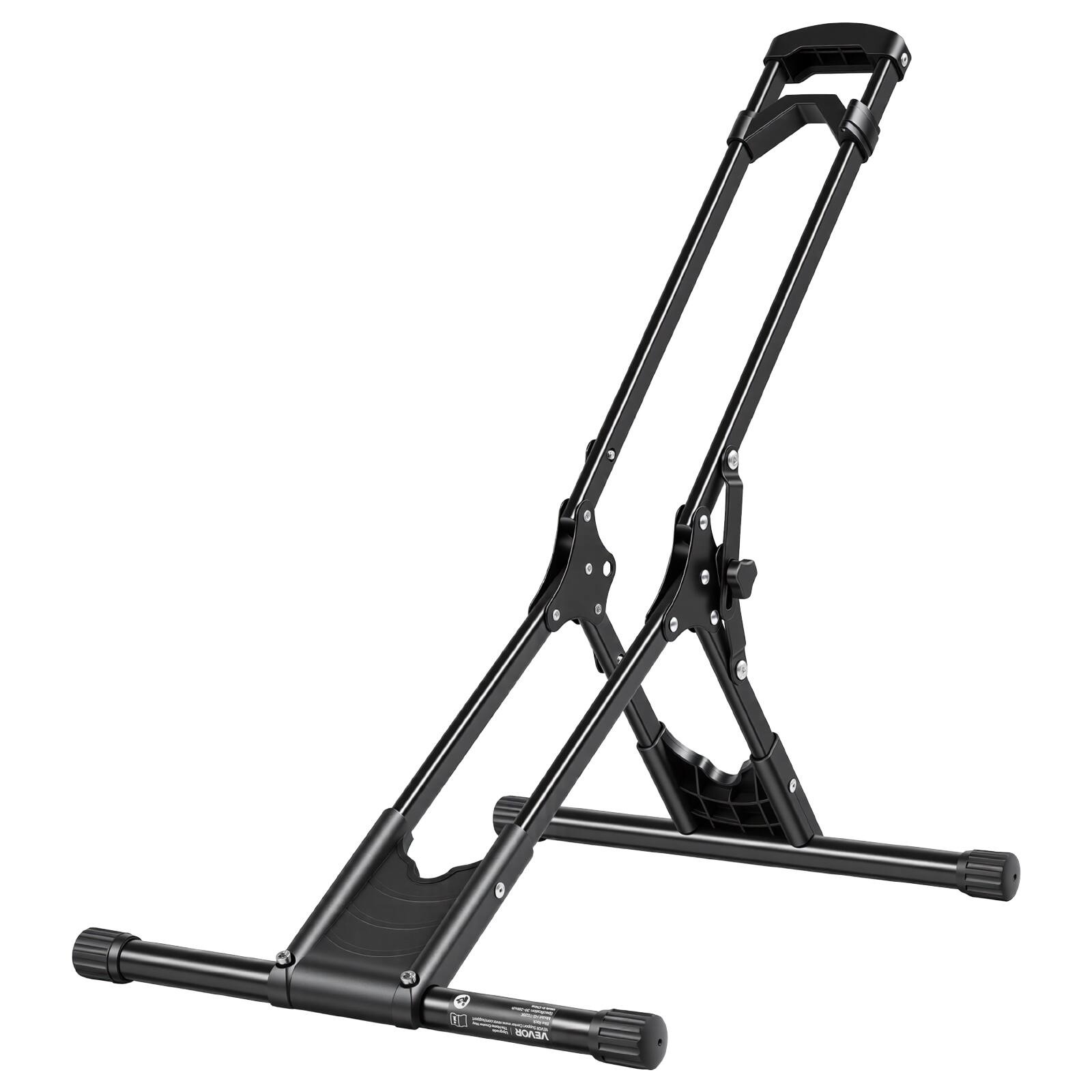 Alt View 5. VEVOR - Bike Stand, Foldable Freestanding Bike Storage Rack, Carbon Steel Garage Bicycle Floor Stand - Black.
