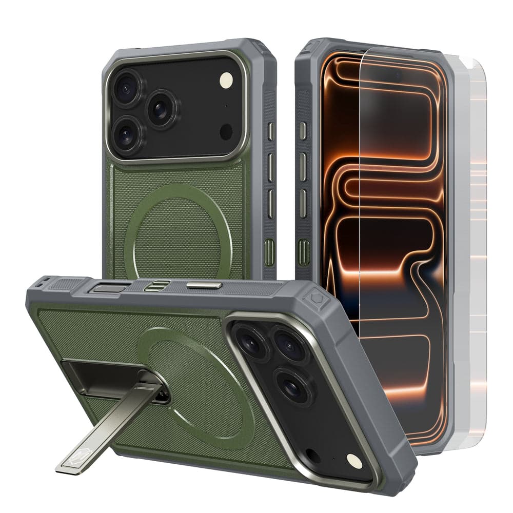 Mybat Pro - Renegade Series Case with 360° Locking Kickstand for Apple iPhone 18 Pro Max / 17 Pro Max - Green