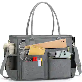 Skar Audio - Laptop Bag For Women Work Teacher Tote Nurse Professional Computer Messenger Shoulder Bags Large Handbag - Gray