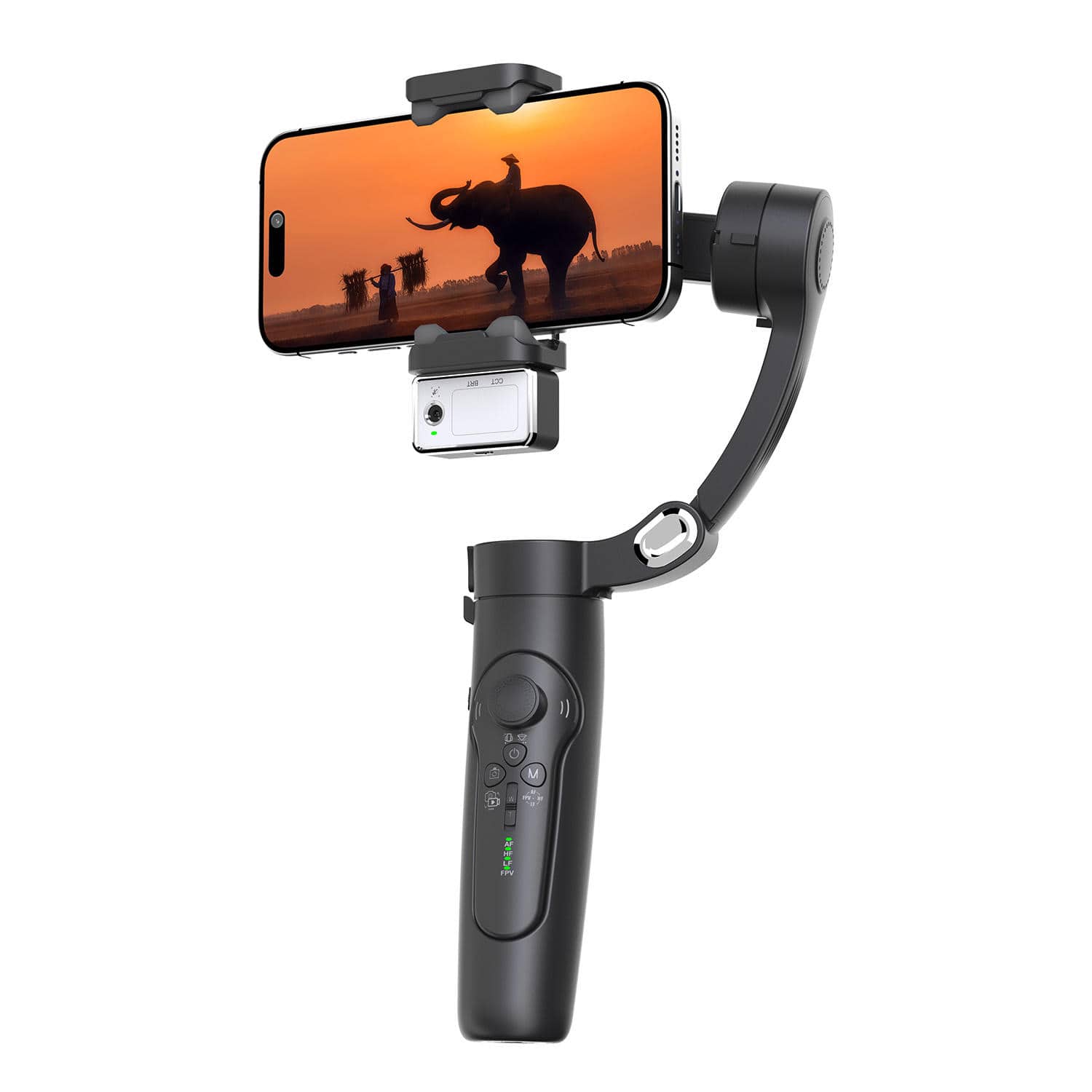 Cluzine - Outdoor Sports Remote Control Handheld Foldable Gimbal Phone Stabilizer with Face Tracking