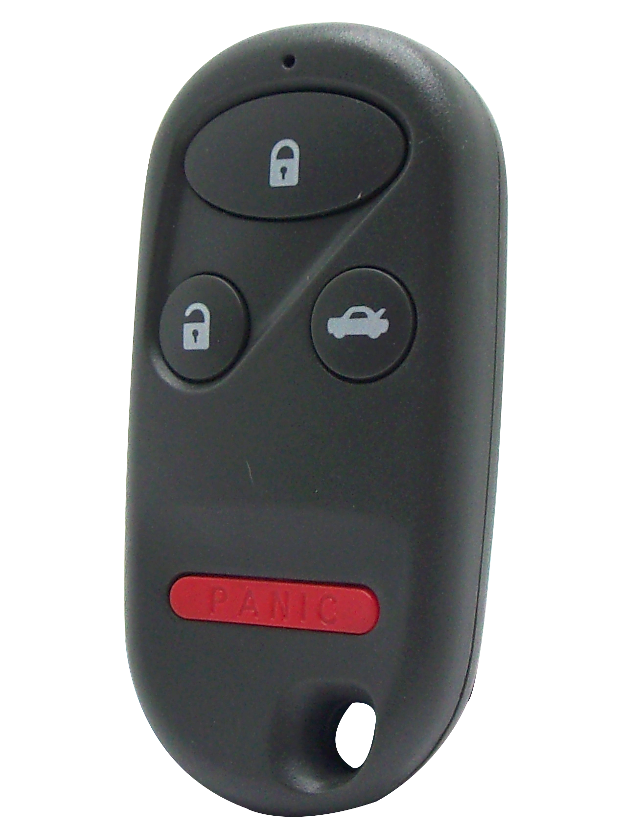 Left. Car Keys Express - Honda Keyless Entry Remote - 4 Buttons (Lock, Unlock, Trunk, and Panic) - Black.