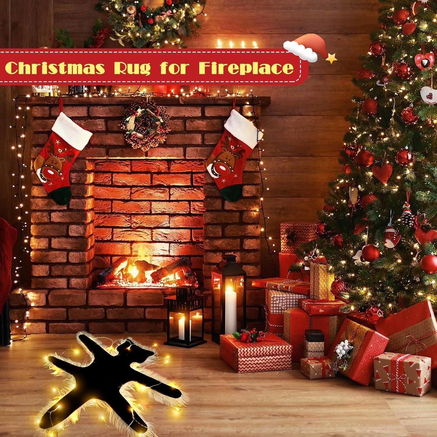 Christmas Rug for Fireplace