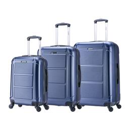 InUSA - Pilot lightweight hardside spinner 3 Piece Luggage Set 20”/24"/28" - NAVY BLUE
