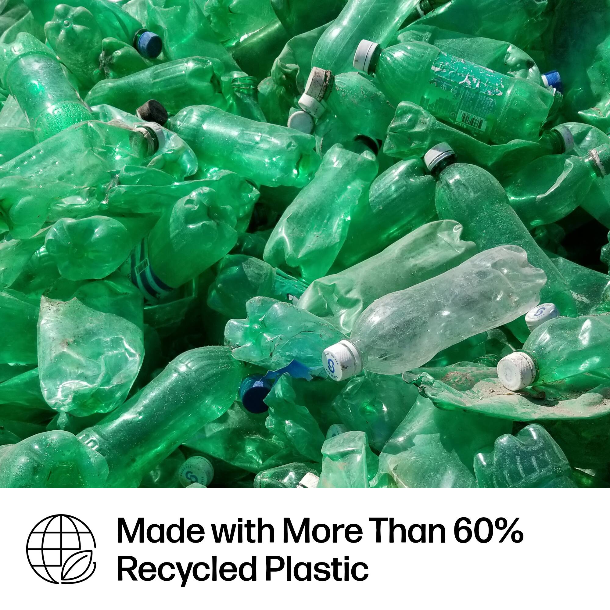 Made with More Than 60% Recycled Plastic