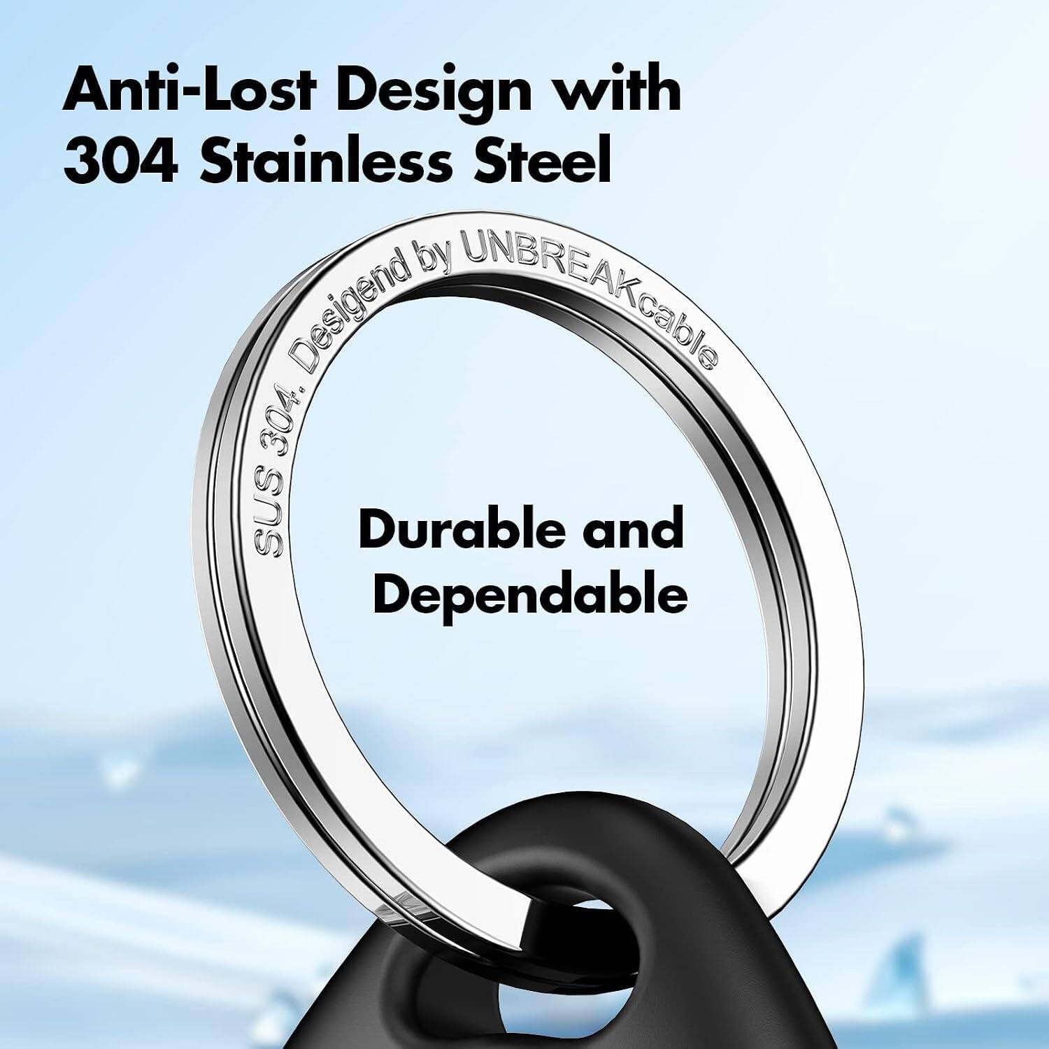 Anti-Lost Design with 304 Stainless Steel by 304. Designed by UNBREAKable SUS 304. Durable and Dependable
