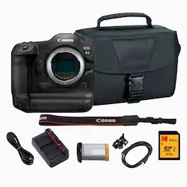 Canon - EOS R3 Mirrorless Digital Camera Body with Memory Card and Bag Bundle