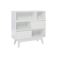 Linon Home Décor - Rosita Three-Shelf Bookcase - White - Front_Zoom