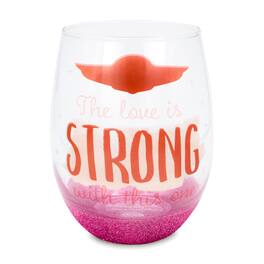 Silver Buffalo - Star Wars: The Mandalorian The Child Teardrop Stemless Wine Glass | 20 Ounces - Red