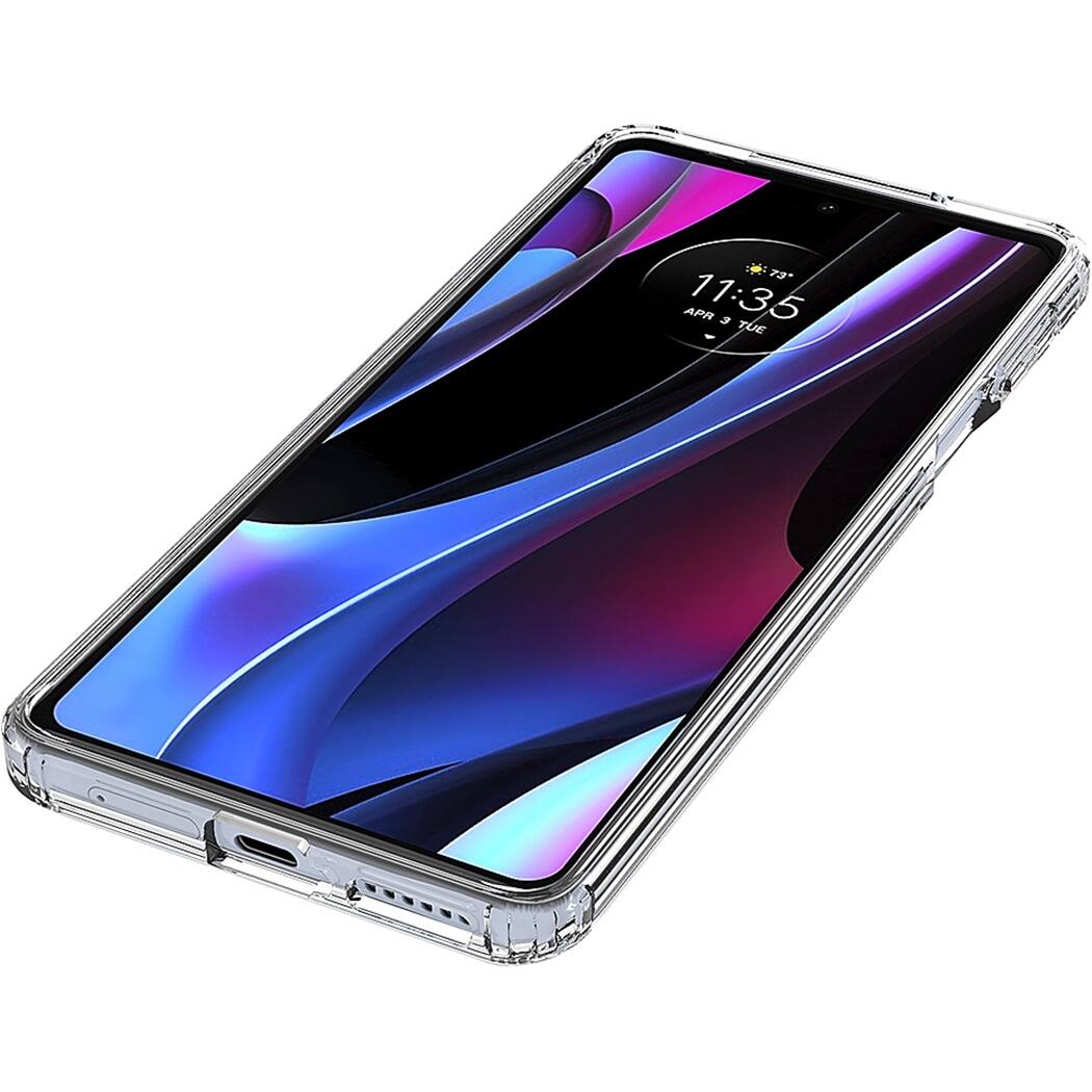 Alt View 13. SaharaCase - Hybrid-Flex Hard Shell Case for Motorola Edge+ 2022 - Clear.