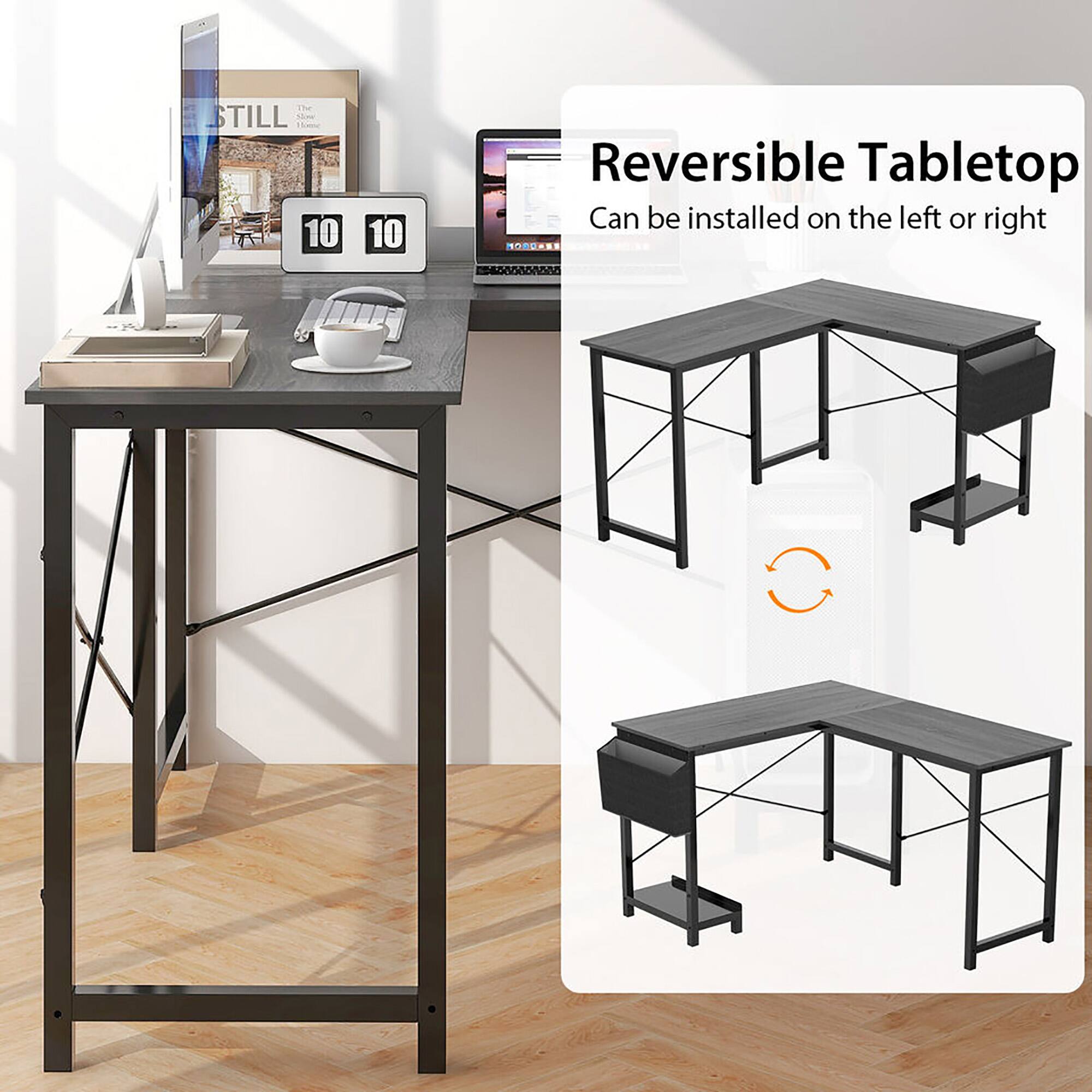 The STILL 10 10 Reversible Tabletop Can be installed on the left or right.