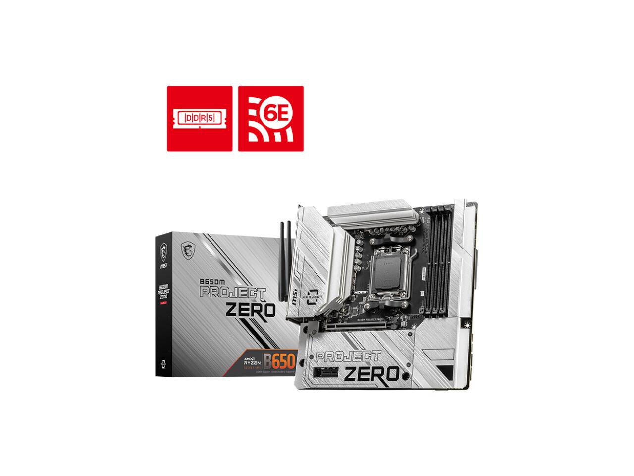 MSI B650M Project Zero AM5 Micro ATX Motherboard B650MPZERO - Best Buy
