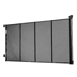 VEVOR - Retractable Baby Gate, Extends to 120 inch Extra Wide, 38.5 inch Tall, with Reinforced Fiberglass Strips - Black