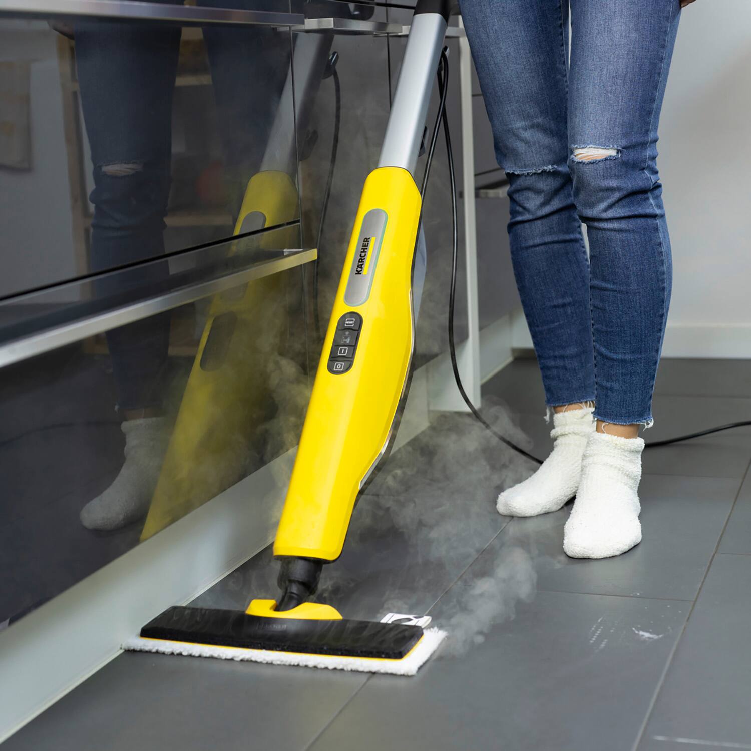 Back. Karcher - SC 3 Upright Steam Mop for Hard Floors and Carpets, 30 Second Heat Up.