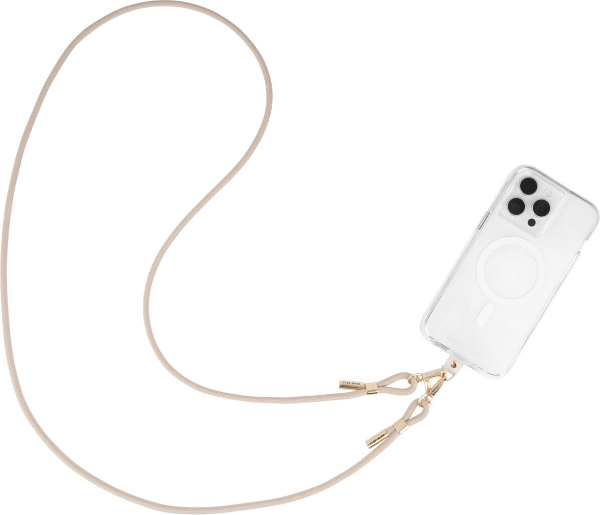 Alt View 17. Case-Mate - Crossbody Strap for Most Cell Phones - Taupe Rope.