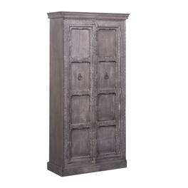 Maven Lane - Mahala Handmade Heritage Wooden Cabinet in Grey Distressed Finish - Gray