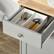Alt View 7. Homcom - Sideboard with Solid Wood Countertop, Modern Kitchen Storage Cabinet, Coffee Bar Cabinet with Drawers & Adjustable Shelf - Gray.