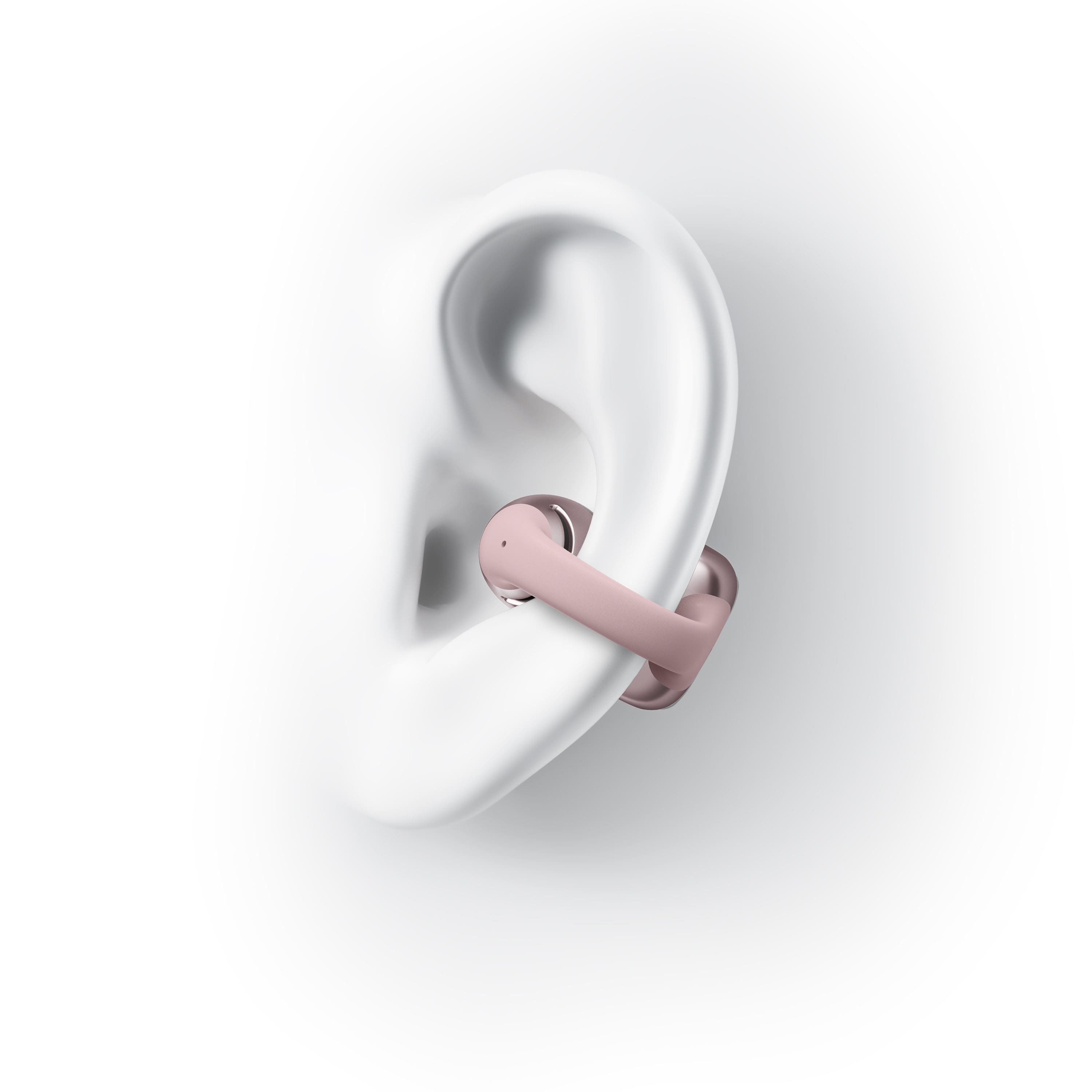 Alt View 2. Shokz - OpenDots ONE Open-Ear Clip-On True Wireless Bluetooth Earbuds - Pink.