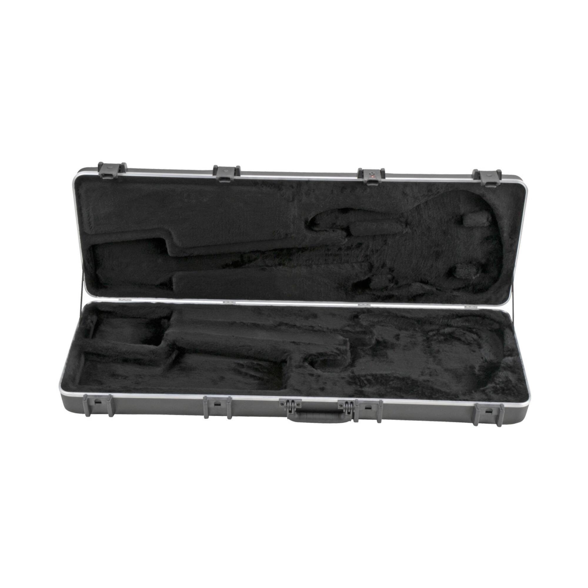 Left. SKB - SKB 1SKB-44PRO Rectangular Electric Bass Case, Gray.